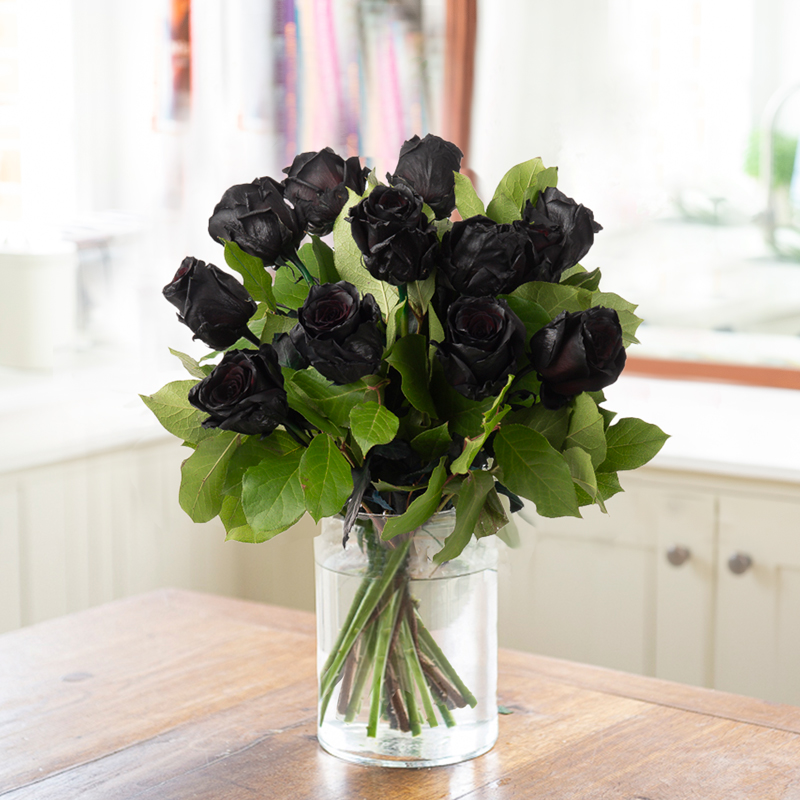 Black Roses | Unusual Black Naomi Rose Bouquet | Flower Delivery UK - Blossoming Gifts