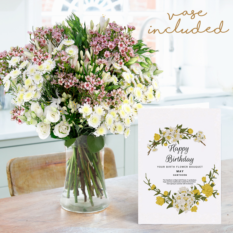 May Birth Flower Bouquet | Birthday Flowers | Next Day Flower Delivery UK - Blossoming Gifts