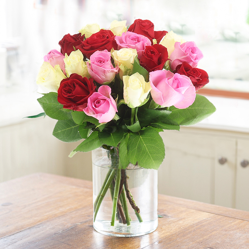 Rose Medley | Stunning Mixed Rose Bouquet | Next Day Delivery | Flower Delivery UK - Blossoming Gifts