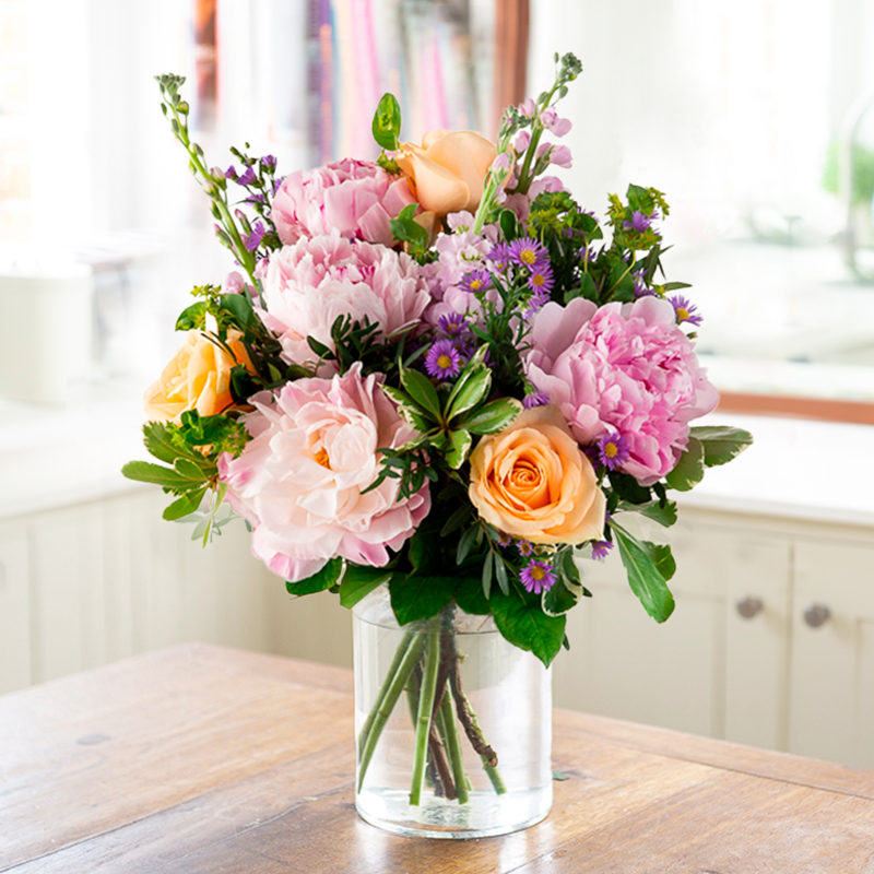 Summer Jewel | Summer Flowers | Pink & Peach Peony Bouquet | Next Day Flower Delivery UK - Blossoming Gifts