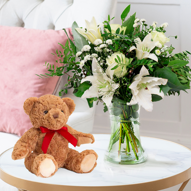 White Rose Bouquet | Birthday Flowers | Next Day Flower Delivery UK - Blossoming Gifts