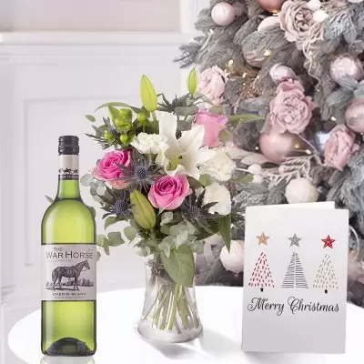 Frosted Rose, War Horse Chenin Blanc & Christmas Card
