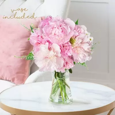 Pink Peonies & Vase