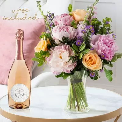Summer Jewel, Prosecco Rosé (75cl) & Vase