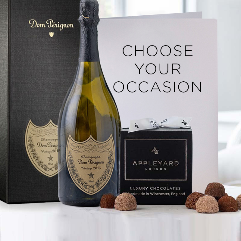 Dom Perignon 2015 Vintage Champagne (75cl), 12 Handmade Chocolate Truffles & Occasion Card image