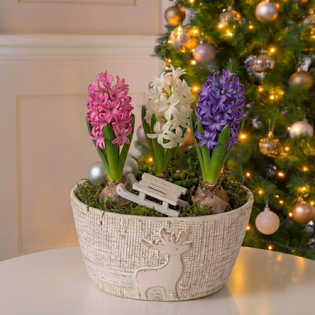 Christmas Cream Hyacinth Bowl image