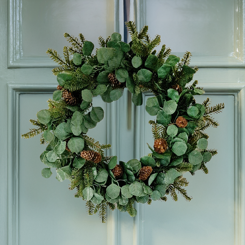 Faux Evergreen Christmas Wreath image