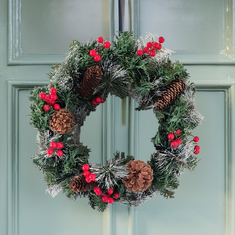 Artificial Christmas Wreath | Christmas Decorations Delivery - Blossoming Gifts