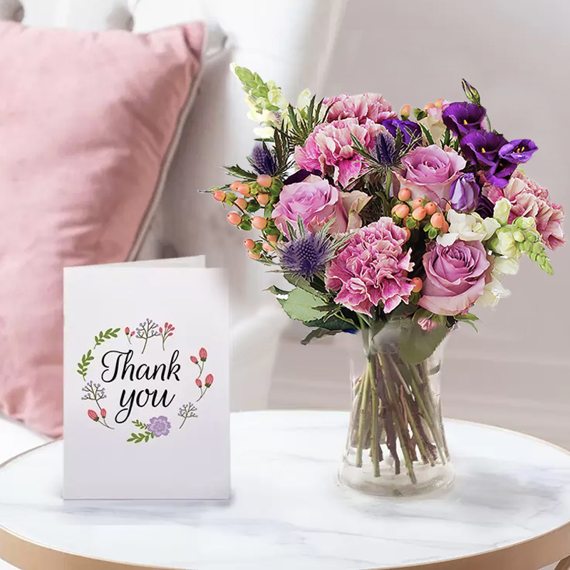 Letterbox Summer Punch | Lilac Roses, Wine Carnations & Snapdragons | Letterbox Flowers | Flower Delivery UK - Blossoming Gifts