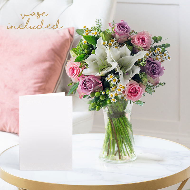 Lilac Lace, Vase & Card