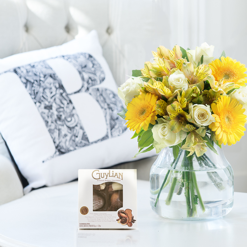 Loxton & Guylian Chocolates (65g) | Flowers & Chocolates Gift Set | Next Day Flowers & Chocolates Delivery - Blossoming Gifts