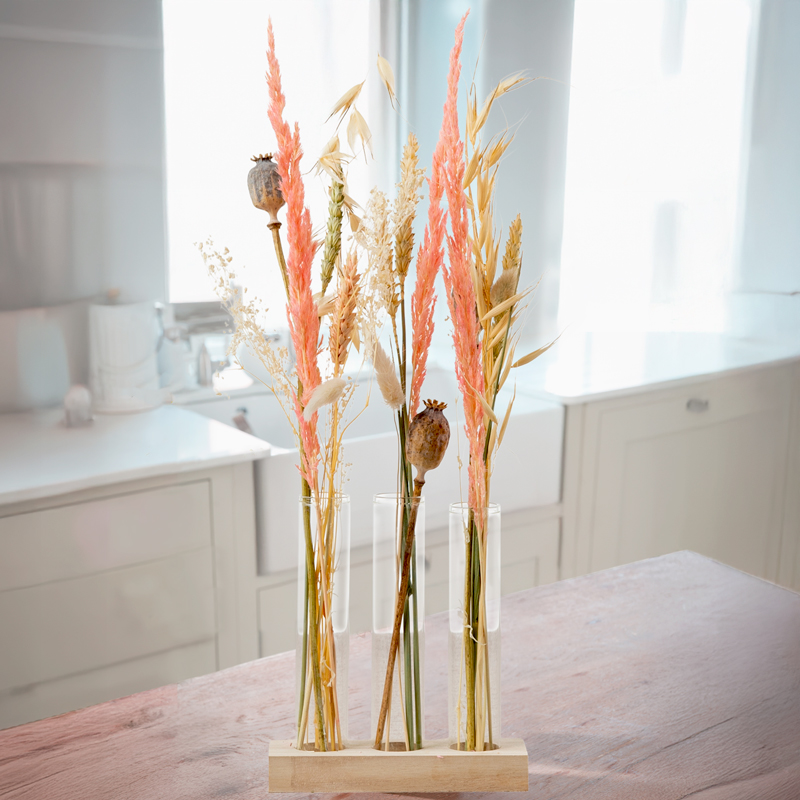 Dried Flower Bouquet - Rose Gold Letterbox - Letterbox Dried Flowers - Pink Roses - Next Day Flower Delivery UK - Blossoming Gifts