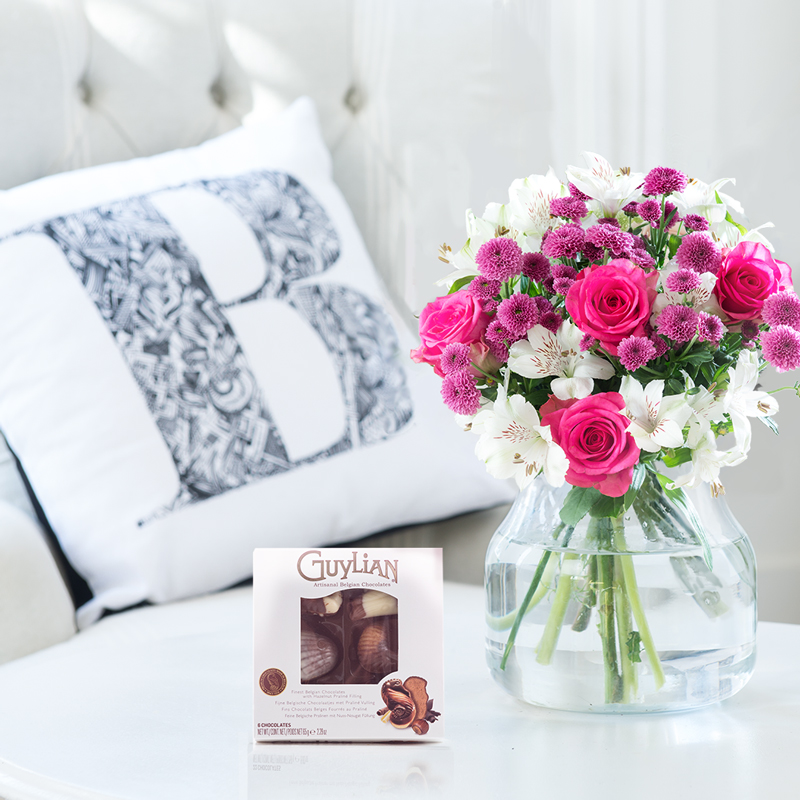 Shortbread & Guylian Chocolates (65g) | Flowers & Chocolates Gift Set | Next Day Flowers & Chocolates Delivery - Blossoming Gifts