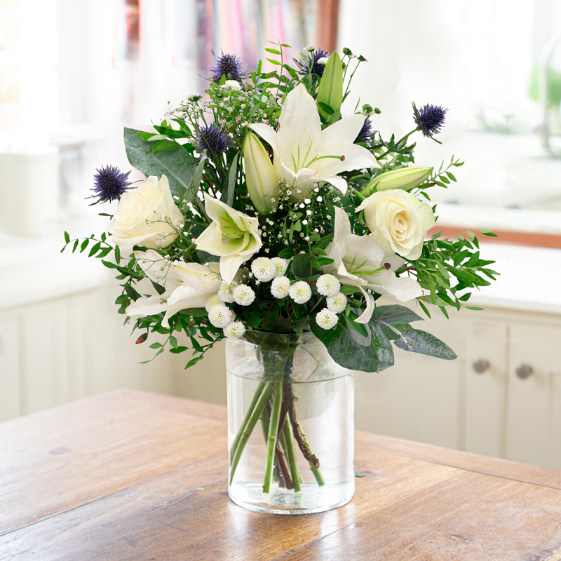 Stunning Bouquet with Roses, Lilies & Germini | Beautiful Flowers from £18.99 | Next Day Flower Delivery UK - Blossoming Gifts